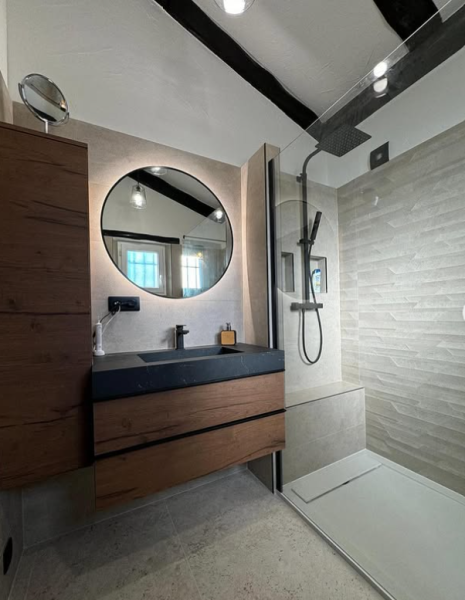 Rénovation complète de salle de bain sur les collines de Nice | Thalassa Cuisines